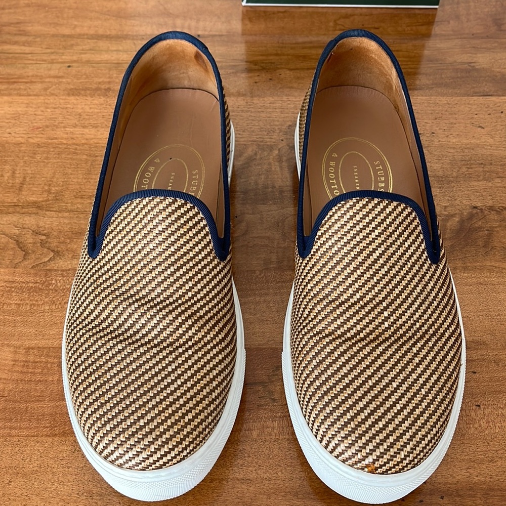 Stubbs and Wooton Straw Sneaker